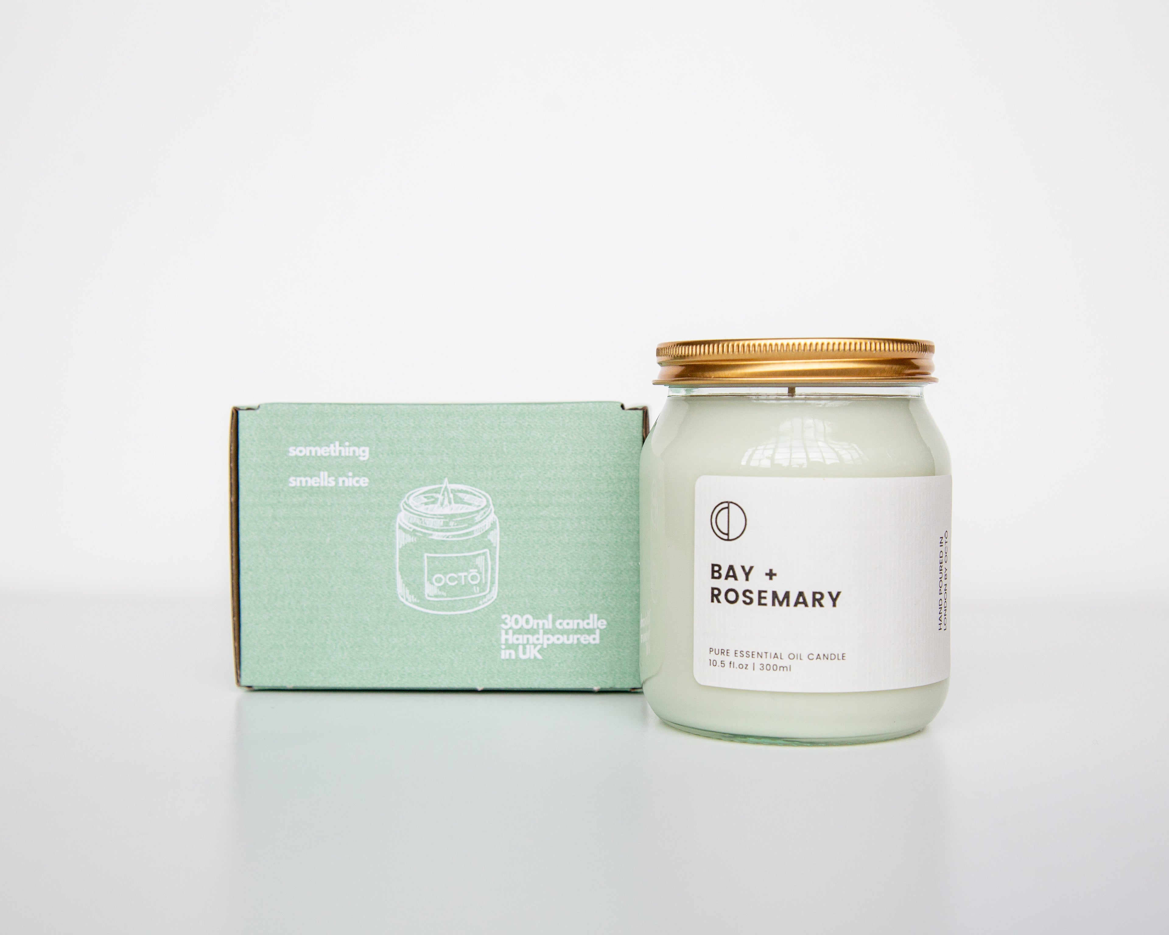 Baie + Romarin | Bougie en pot transparent