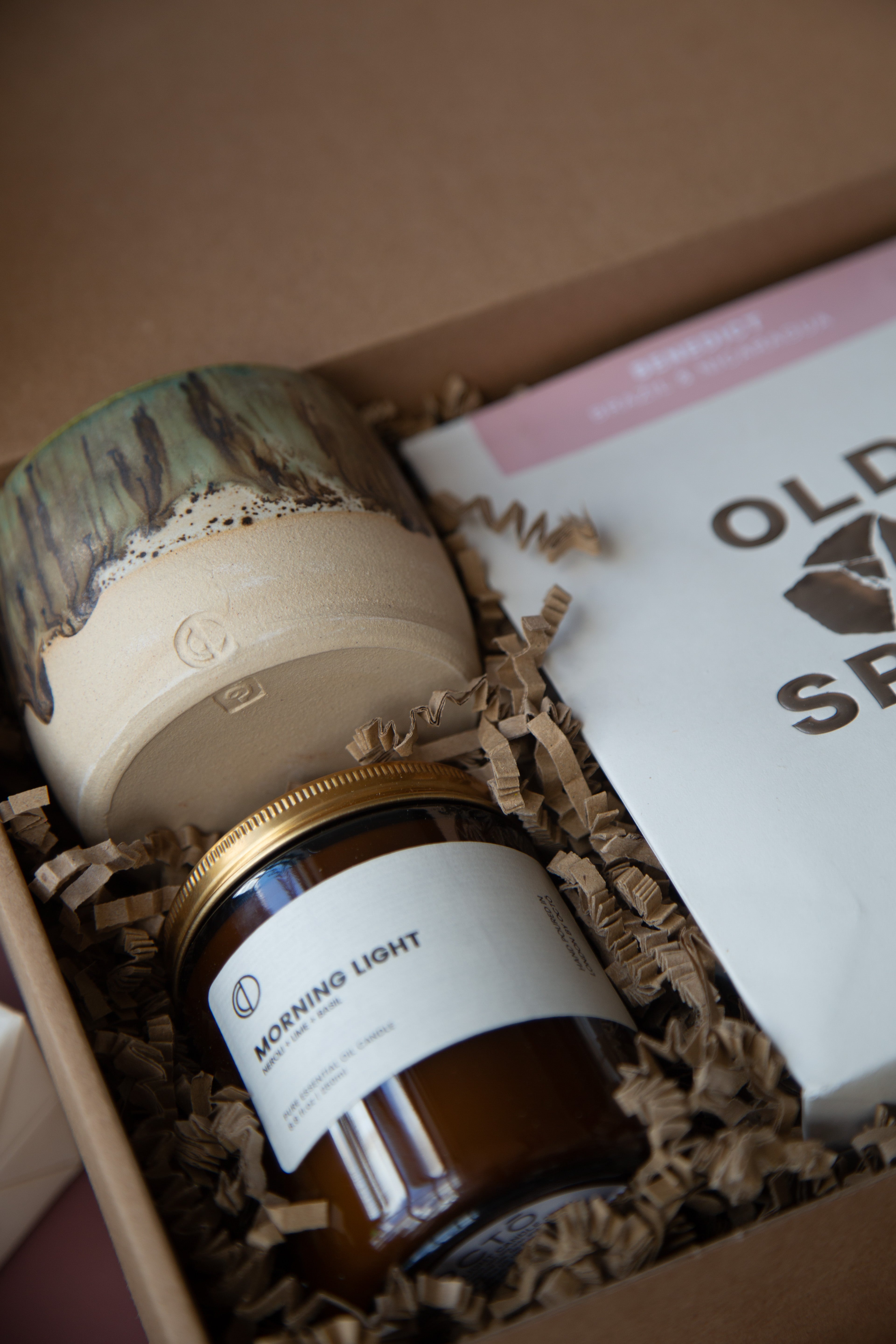 Coffret cadeau du matin | Bougie + Tasse en céramique + Café