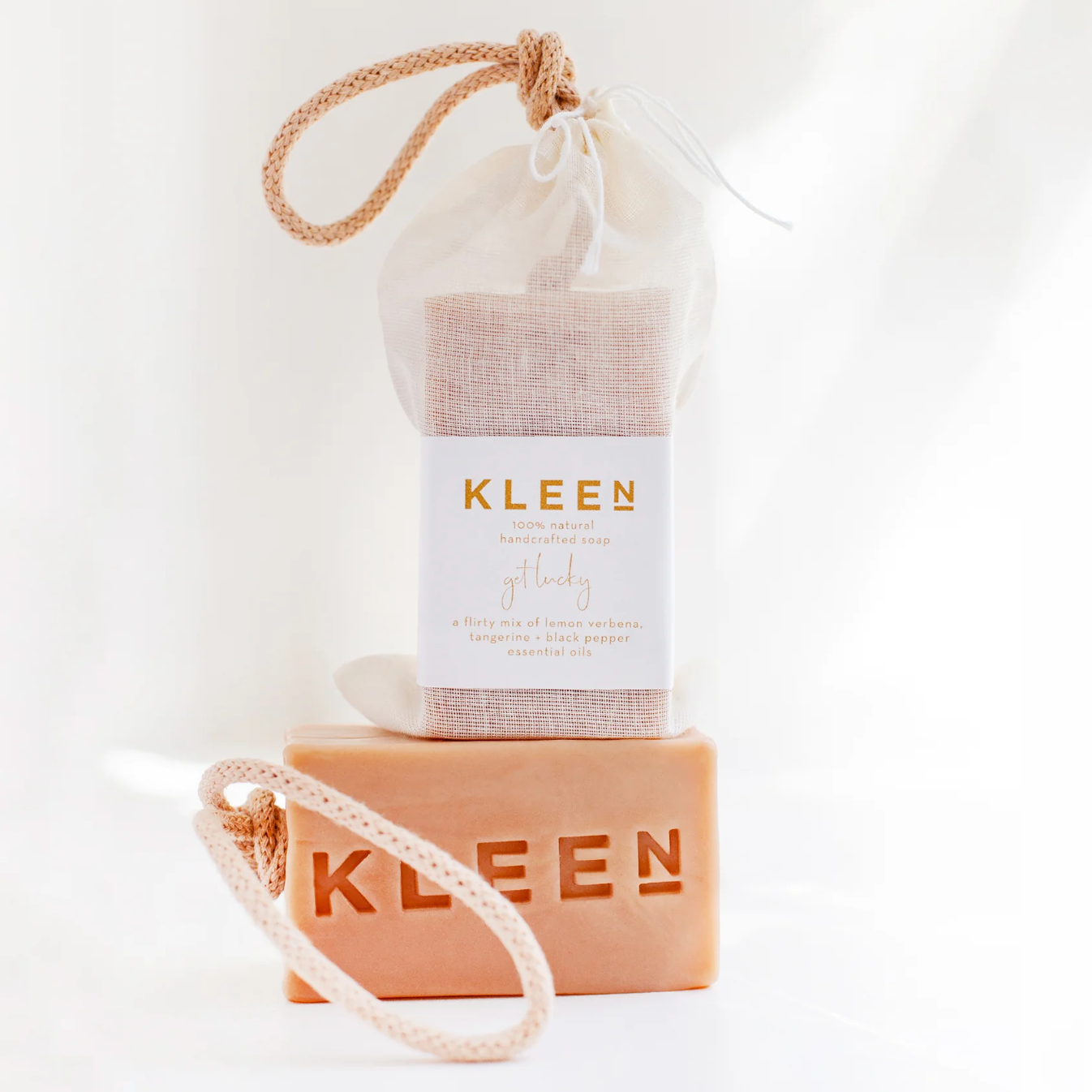 Savon végétalien 100% naturel sur corde
