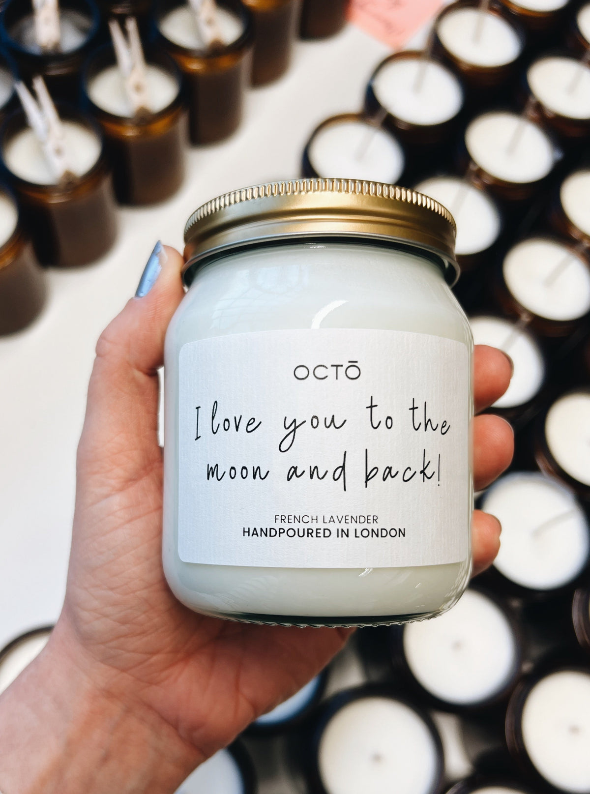 Bougie avec message personnalisé | Bougie en pot transparent