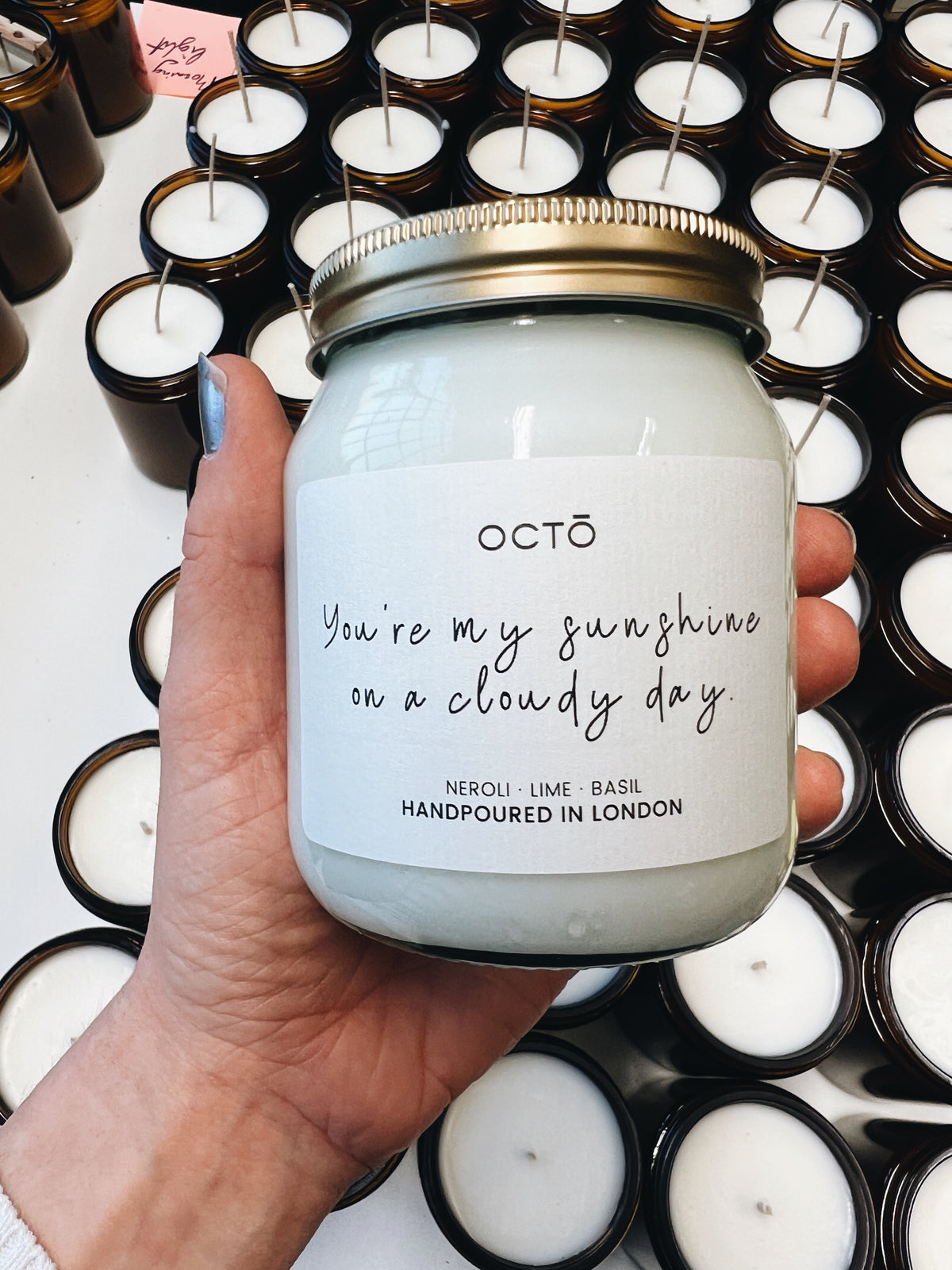 Bougie avec message personnalisé | Bougie en pot transparent