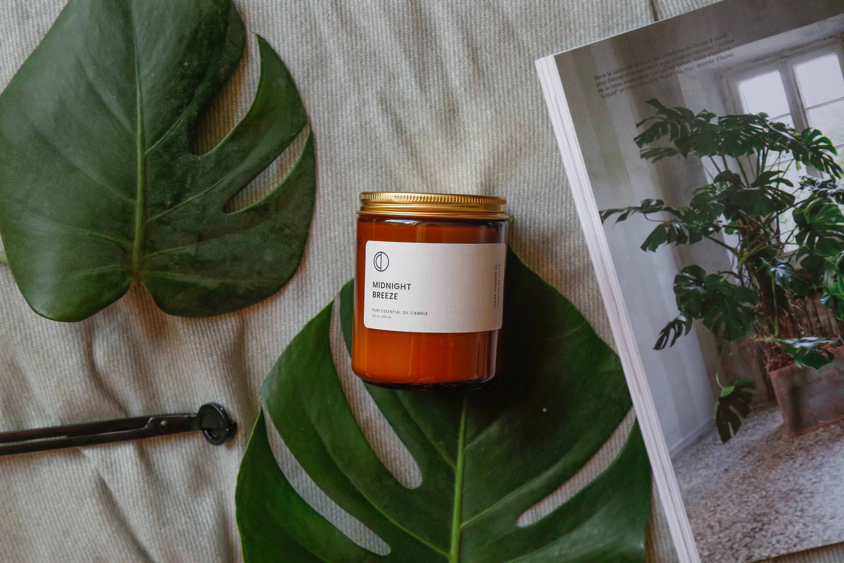Bougie Midnight Breeze (Géranium Rose + Vétiver + Patchouli)
