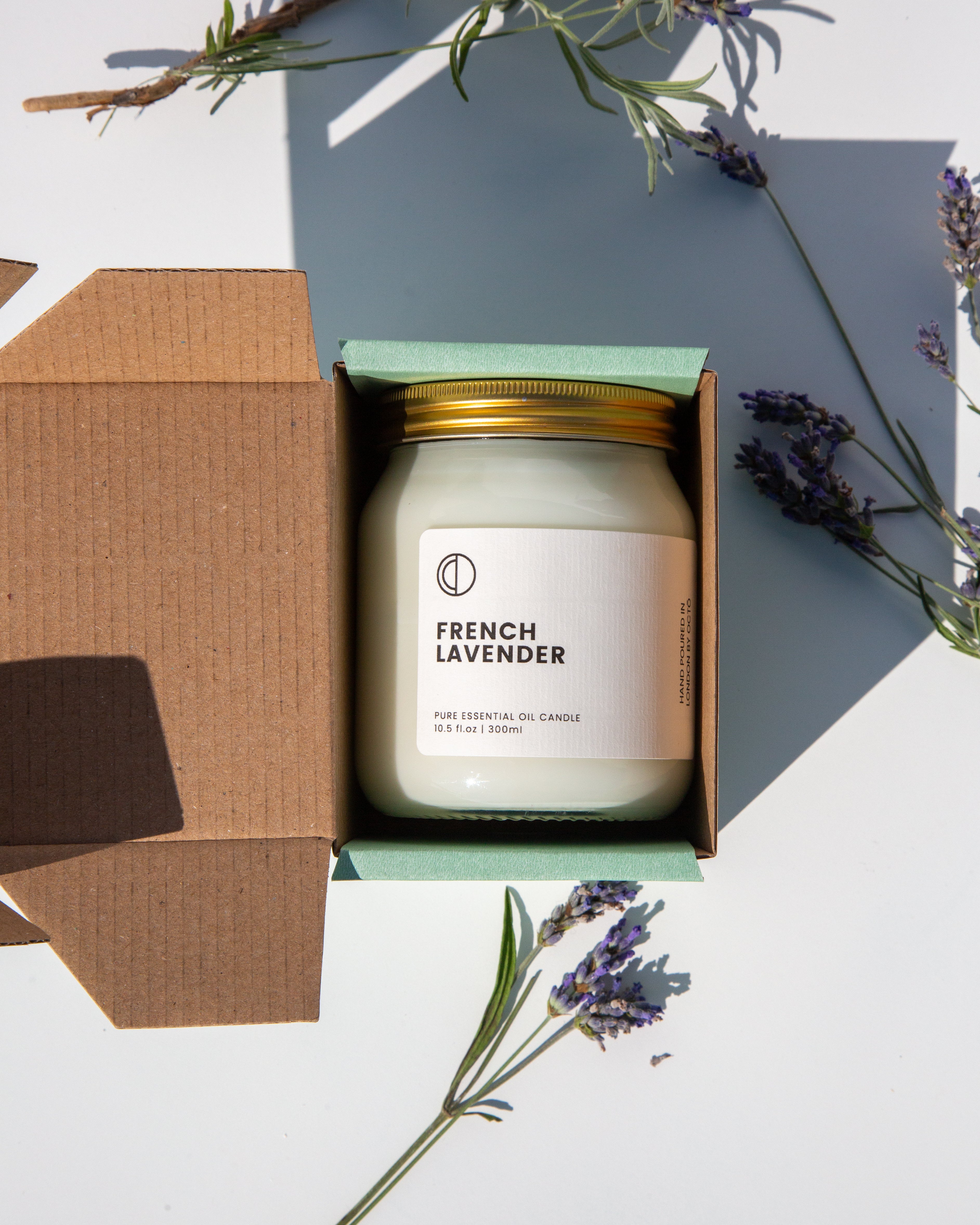 Lavande française | Bougie en pot transparent