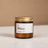 Bay and Rosemary essential oil candle in amber glass jar by OCTŌ