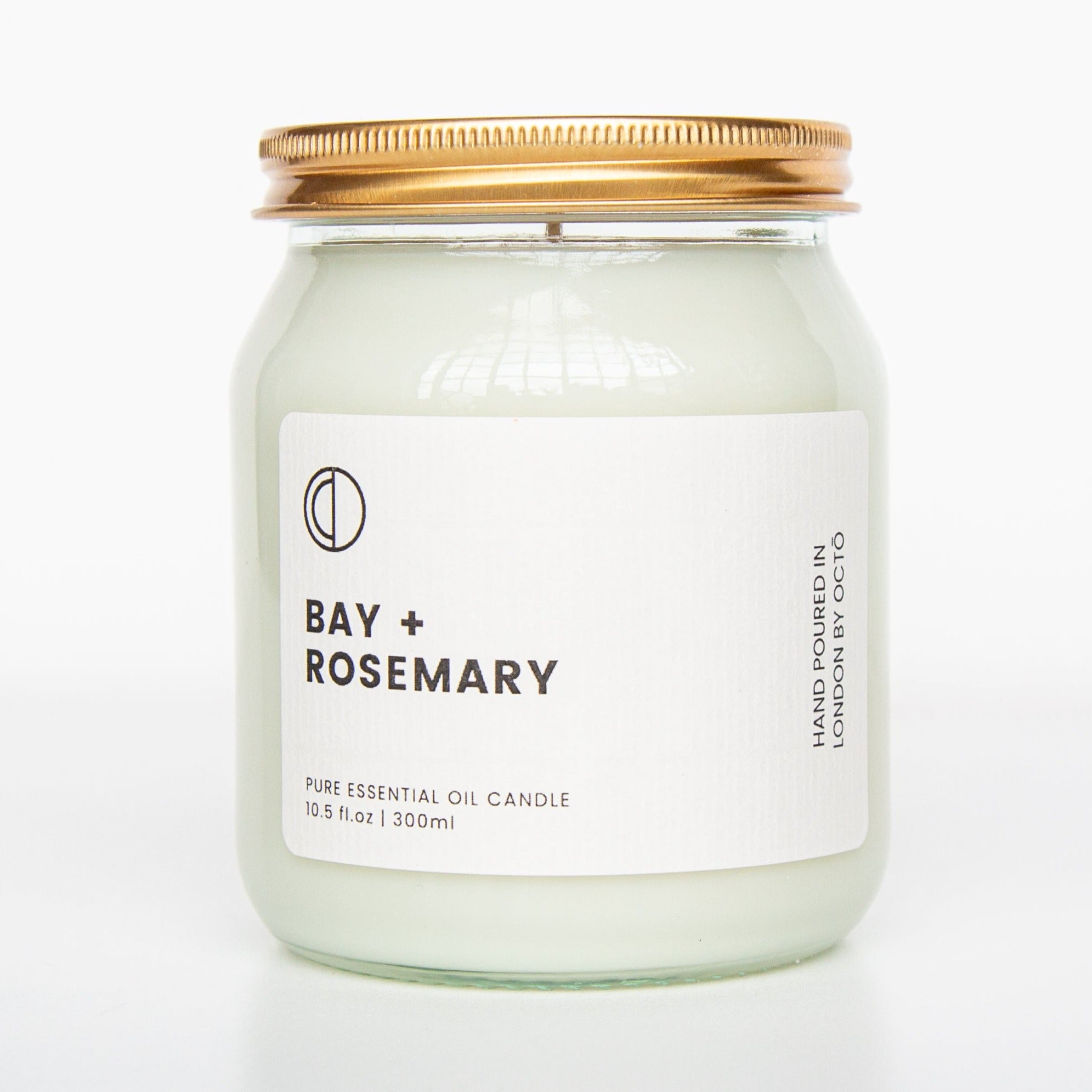 Baie + Romarin | Bougie en pot transparent