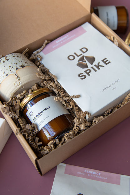 Morning Gift Set | Candle + Ceramic cup + Coffee