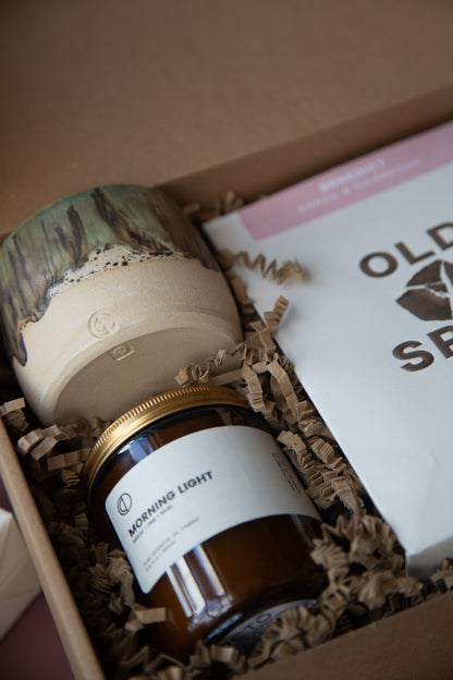 Morning Gift set |  Candle + Ceramic cup + Coffee