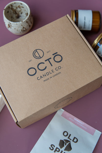 Morning Gift set |  Candle + Ceramic cup + Coffee