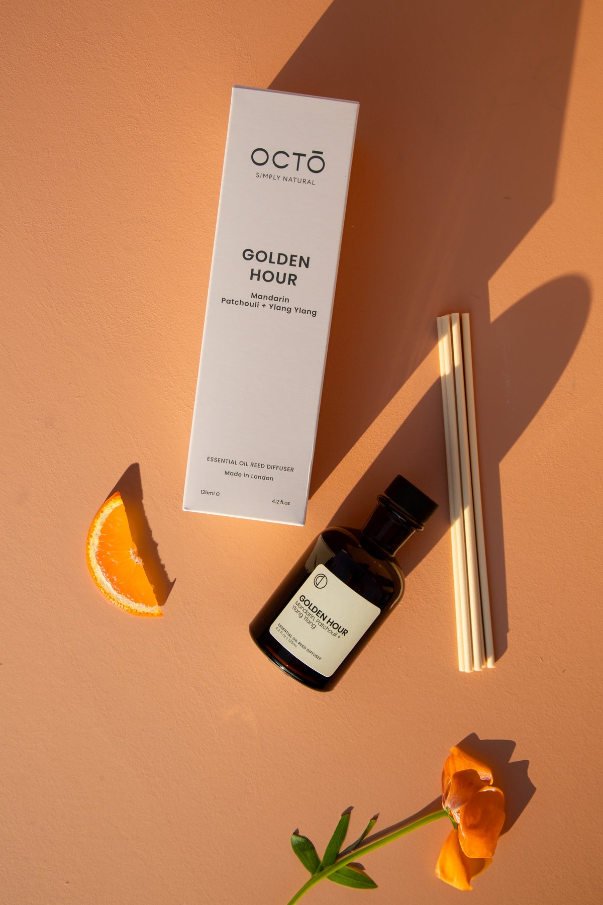 Golden Hour (Mandarine + Patchouli + Ylang-ylang) | Diffuseur à bâtonnets