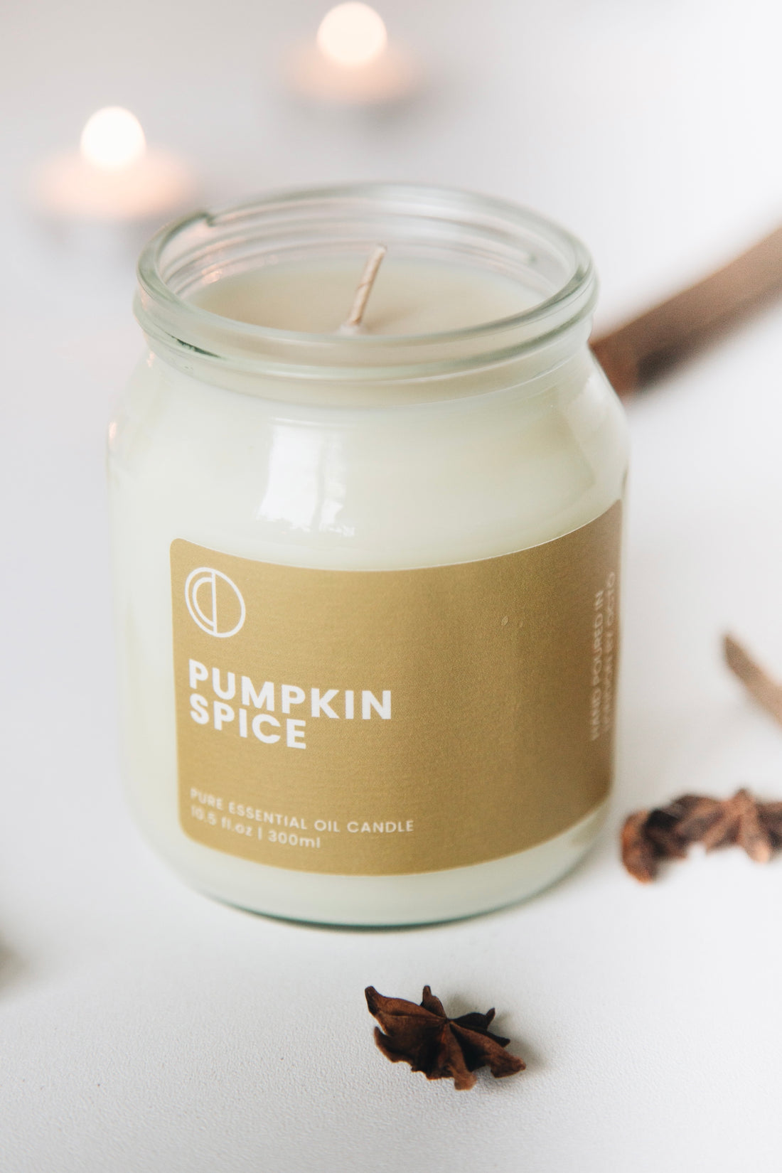 Pumpkin Spice (Cinnamon + Clove + Nutmeg) | Clear jar candle