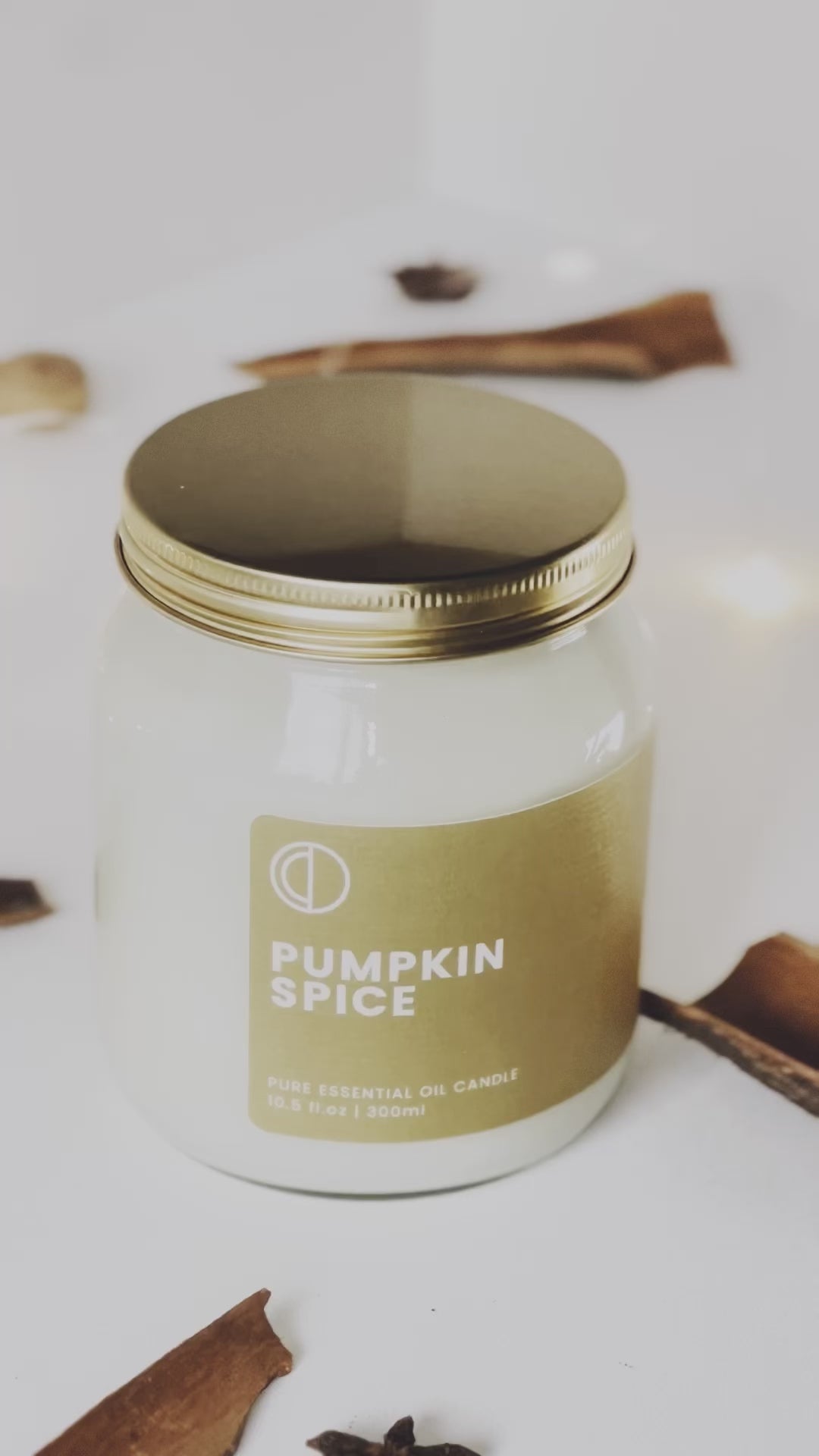 Pumpkin Spice (Cinnamon + Clove + Nutmeg) | Clear jar candle