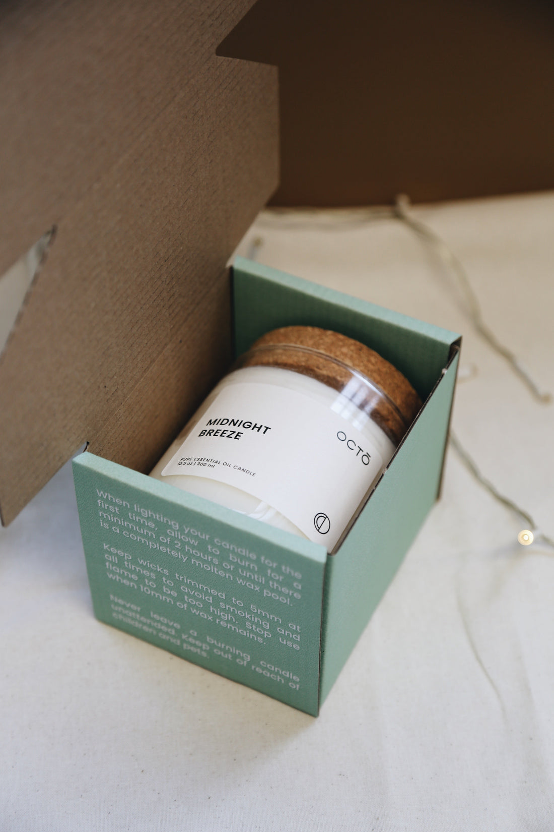 Candle 2 Wicks | Clear Jar Candle with Cork lid 300ml