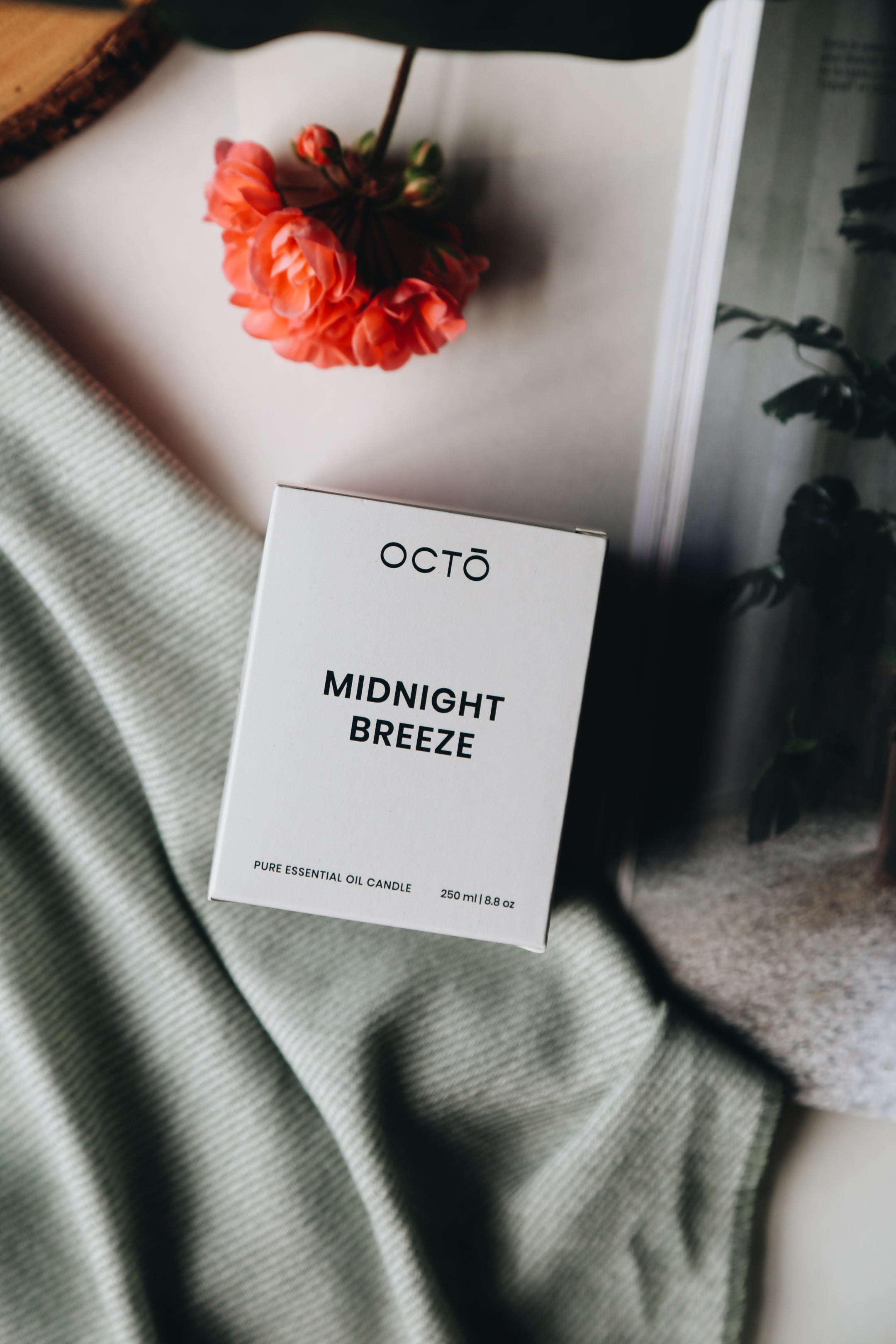 Bougie Midnight Breeze (Géranium Rose + Vétiver + Patchouli)