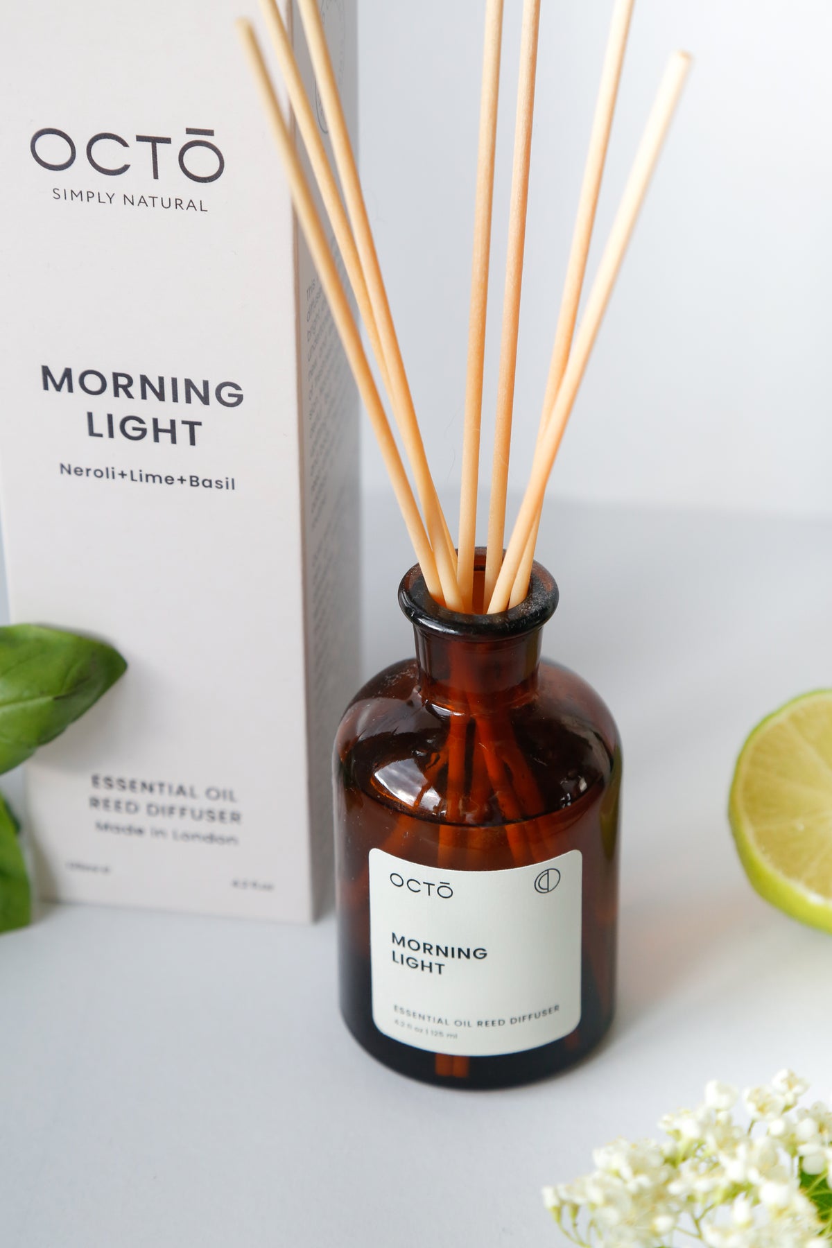 Lumière du matin (Néroli + Citron vert + Basilic) | Diffuseur à bâtonnets