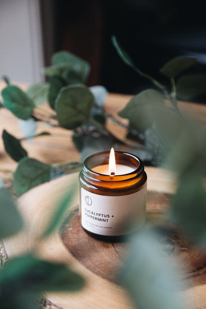 Bougie Eucalyptus + Menthe poivrée