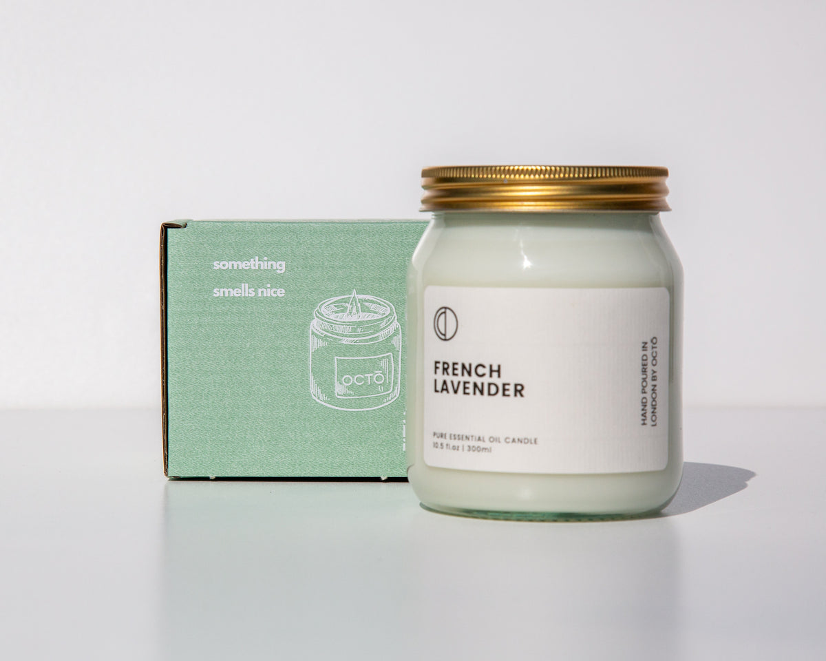 Lavande française | Bougie en pot transparent