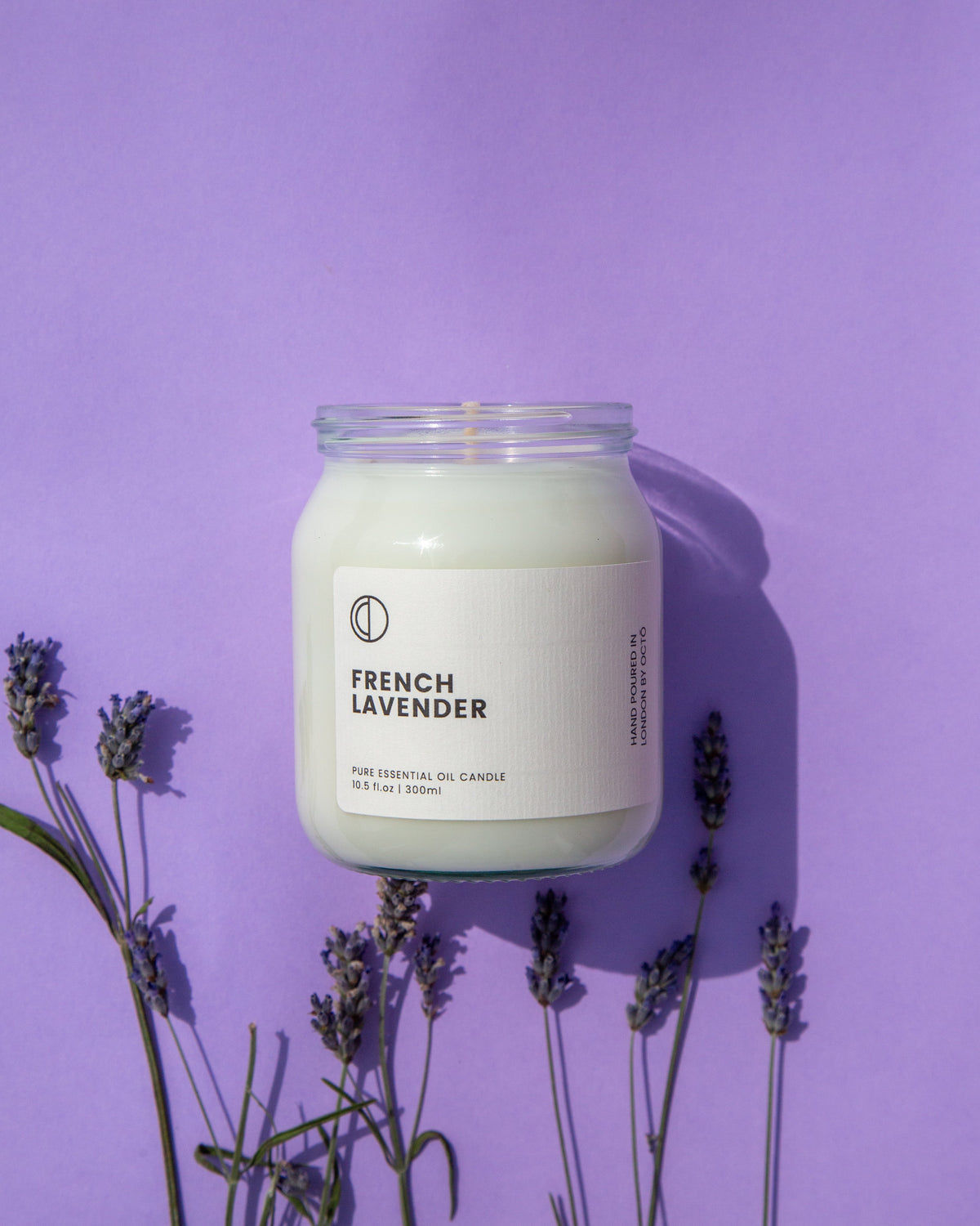 Lavande française | Bougie en pot transparent