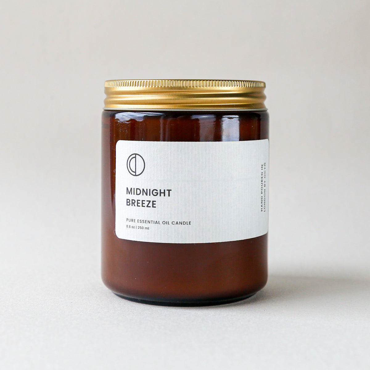 Brise de Minuit (Géranium rosat + Vétiver + Patchouli) | Bougie en pot ambré